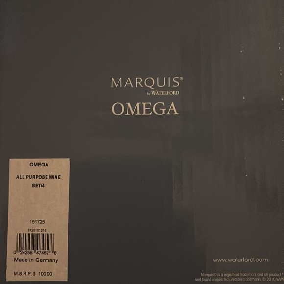 New in box Marquis Omega wine glasses (011) - Picture 3 of 3